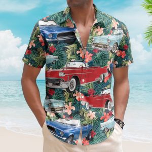Custom Vintage Car Muscle Cars For Men, Husband - Custom Photo Hawaiian Shirt