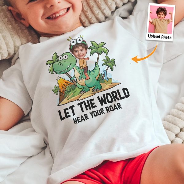 Let-The-World-Hear-Your-Roar-Cute-Dinosaur-Kid-Shirt-Personalized-Photo-Shirt1.jpg