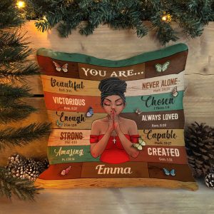 You're Beautiful Victorious - Personalized Pillow (Insert Included) - Birthday Gift For Black Women, Christians